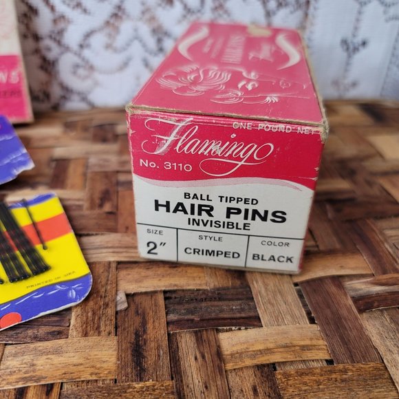VINTAGE 50's & 60's Lot of 3 Sets of Bobby Pins/Hair Pins in Box - Picture 5 of 7